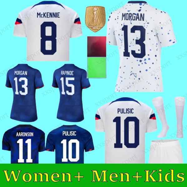 

football shirt soccer 10 christian pulisic jerseys 13 alex morgan 15 megan rapinoe ferreira mckennie aaronson adams dunn ertz lloyd heath me, Black;yellow