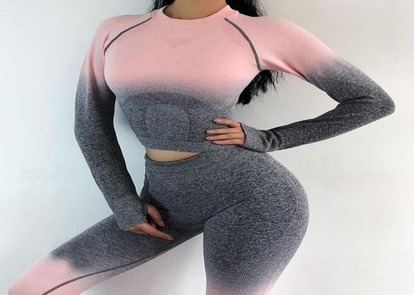 

women039s tshirt normov gradient print women autumn o neck long sleeve acrylic skinny tees workout breathable mujer3063180, White