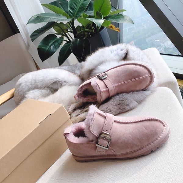 

autumn/winter boots new classic ultra mini women snow breathable cotton boots ladies fur australian suede sheepskin wool ankle booties, Black
