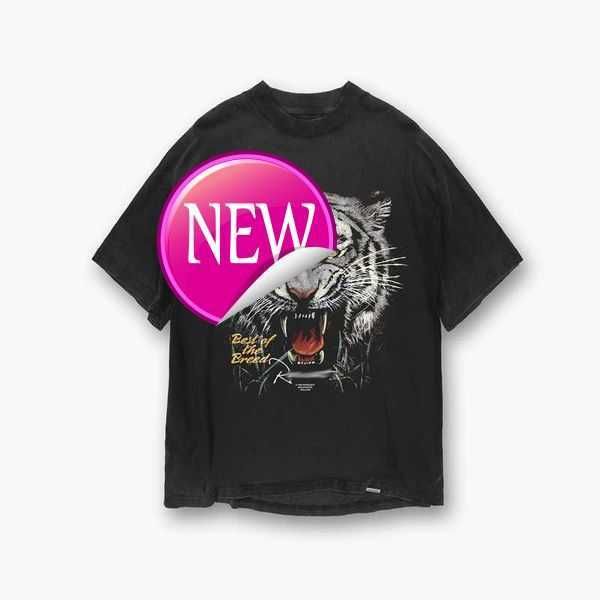 

22ss reprreesent tiger head printed short sleeve fashion diy t-shirt mezn women casual summer classic trend man high end short-sleeved t-shi, White;black