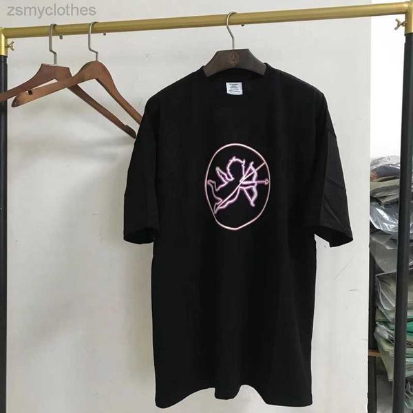 

men's t-shirts vetements angel cupid men t-shirt 1 1 vtm this is no time for romance vetements women shirts love letter print, White;black