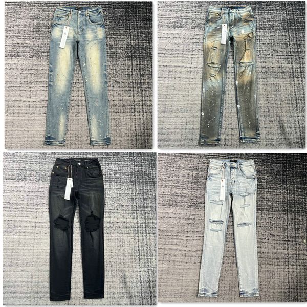 

purple jeans designer mens jeans purple jeans designer pants for mens black 2023 new style embroidery self cultivation and small feet, Blue