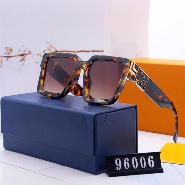 

men women designer sunglasses millionaire square frame quality outdoor avant-garde whole style glasses with case 960062539, White;black