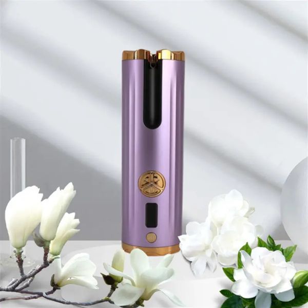 

1pc full-automatic curling iron big waves do not hurt negative ions lazy portable mini wireless curling iron, Black