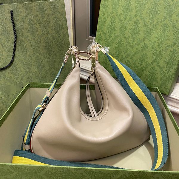 

designer attache half moon bags luxury hobo bags 1:1 quality genuine leather lady shoulder bags 702823 35cm with box mg049