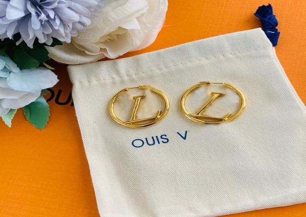 

designer hoop earrings gold luxury letter jewelry classic for women lady party gift fashion stud earrings diamond earring men d2109637891, Golden;silver