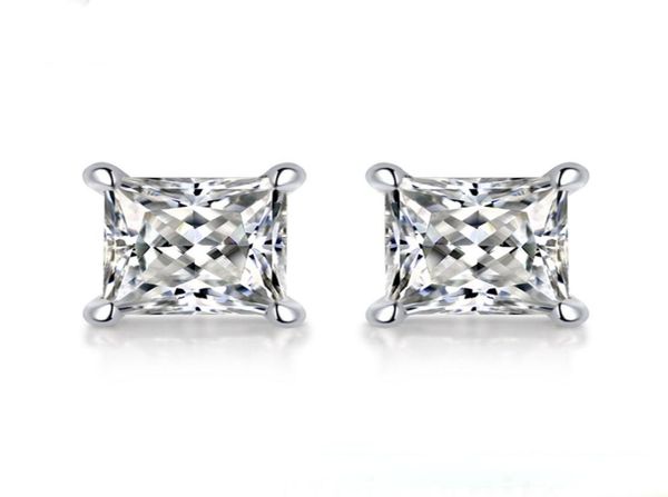 

real 05ct moissanite stud earrings for women men solid 925 sterling silver solitaire round diamond earrings fine jewelry7548171, Golden;silver
