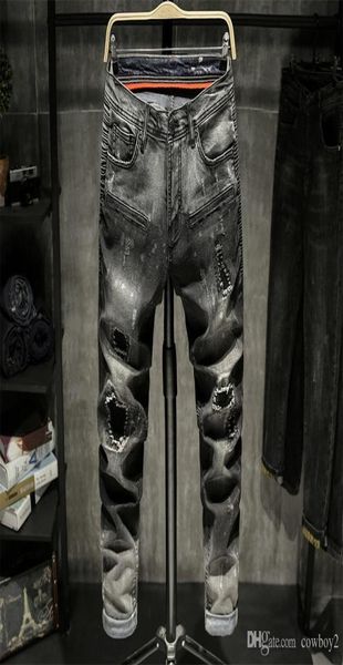 

2021 brand fashion luxury designer men039s jeans balman square jeans motorcycle knight high grade tight el men6893698, Blue