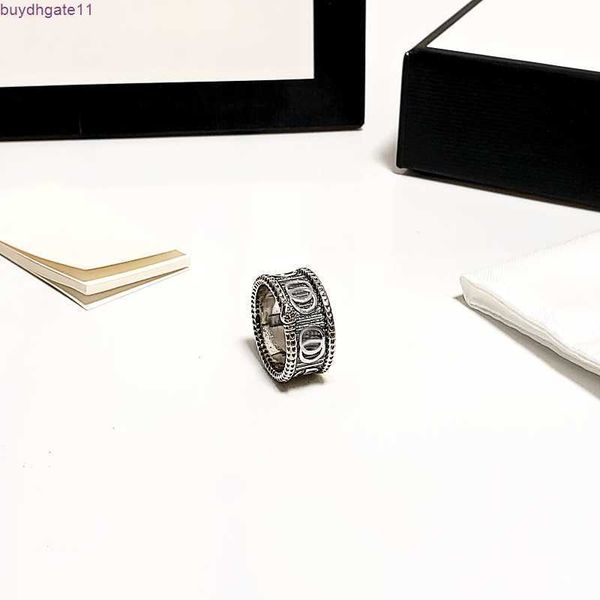 

db5u ring luxury men and women g fashion letter brass non-fading anti-allergies valentine's day birthday gift, Silver
