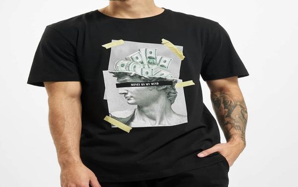 

money on my mind david michelangelo printed men039s t shirt summer short sleeve fun harajuku tshirt plus female tee 4208171, White;black