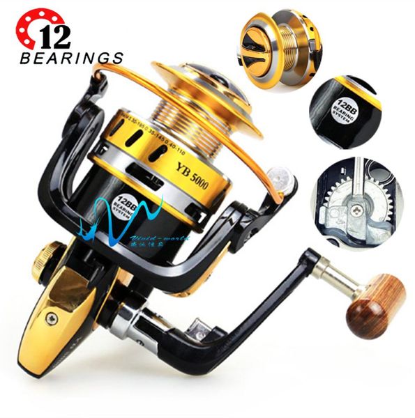 

brand fishing spinning 12bb 551 metal body saltwater carp feeder for sea reel1958202