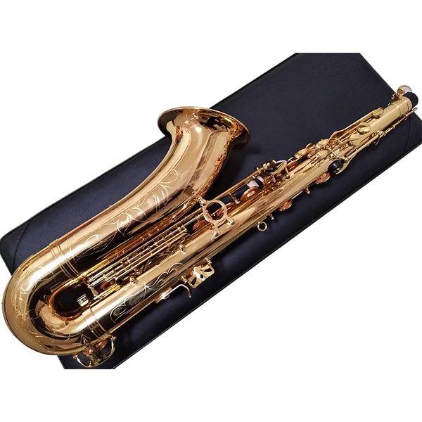 

japan brand tenor saxophone t-wo37 gold lacquer sax tenor mouthpiece ligature reeds neck musical instrument