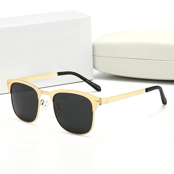 

luxury round metal sunglasses polarized mens designer sun glasses lunettes de soleil pour hommes with box282m, White;black