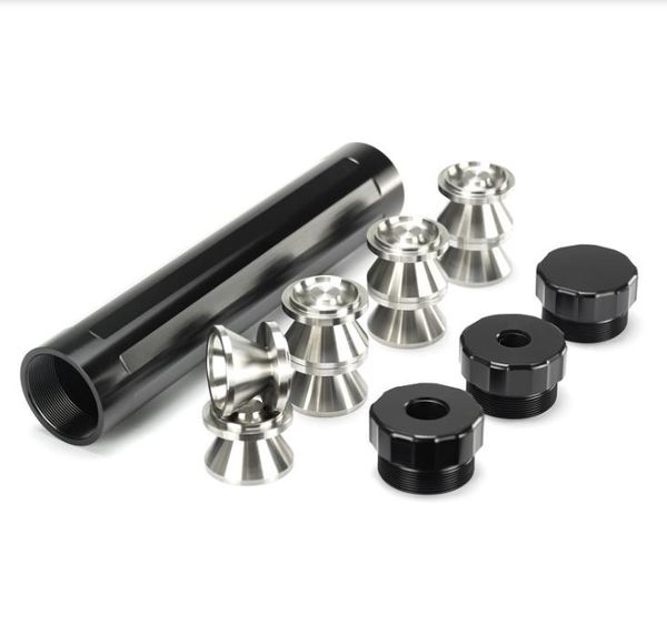 

9"l 1.6"od d cell k cups fuel filter 1/2-28 5/8-24 solvent trap 1.375x24 aluminum tube 8pcs stainless steel cups kit for napa 4003