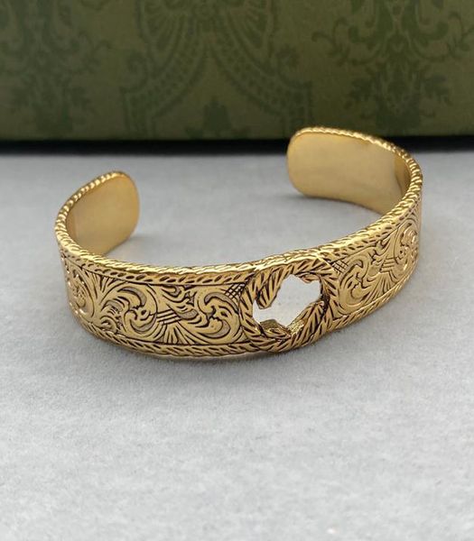 

womens gold carved bracelet men thick bracelets fashion designer mens jewelry luxury letter g couple jewellery wedding gift party 9384439, Black