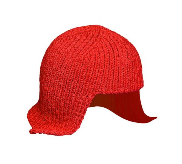 

beanies yayoi kusama wig creative women039s balaclava woolen knitting art funny spring and summer hat headgear gift sleeve cap5103757