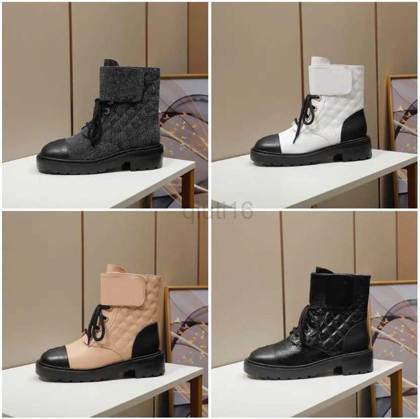 

boots luxury designers shoe heavy duty chunky platform boots leather lace-up shoes combat boot chains buckle low heel martin booties ankle x, Black