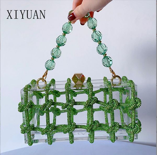 

evening bags beaded acrylic gift box evening clutch bag women designer luxury boutique purses and handbags wedding party clutch purse 230816
