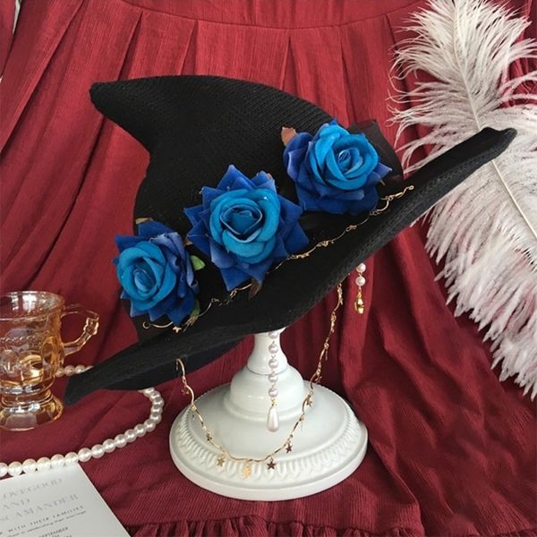 

beanieskull caps women witch hat halloween wizard cap womens hat headwear halloween makeup set halloween accessories outfit 230816, Blue;gray