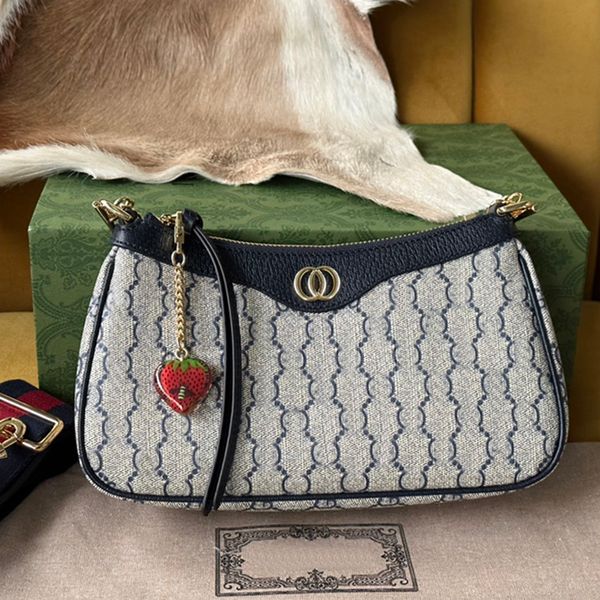

designer crossbody bag 25cm ophidia small handbag 10a mirror quality genuine leather underarm bags lady shoulder bags 735132 with box g078