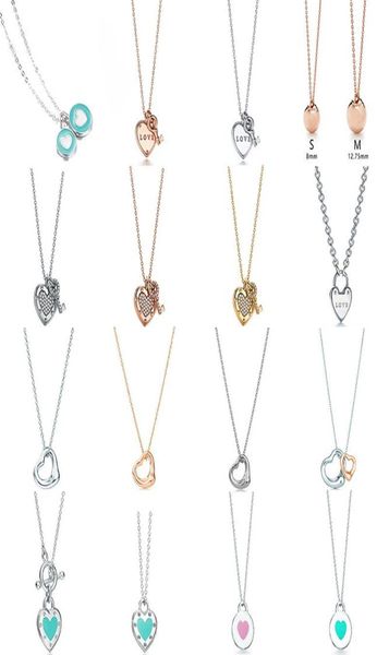 

highquality 925 sterling silver 11 charm pendant necklace rose gold green clavicle chain original authentic ladies chains1401602