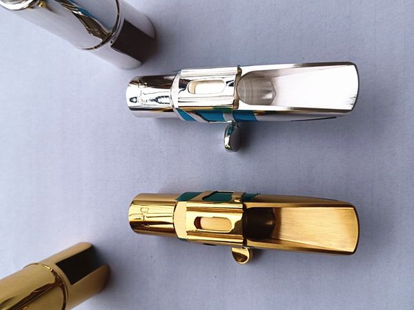 

japanese brand saxophone metal mouthpiece drop e tune alto saxophone silver plating golden tenor soprano metal mouthpiece accessories