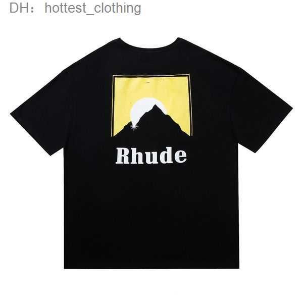 

rhude t shirt rhude brand shirt fashion t mens designer men casual short sleeve tshirts men's us size 1 h71g, White;black