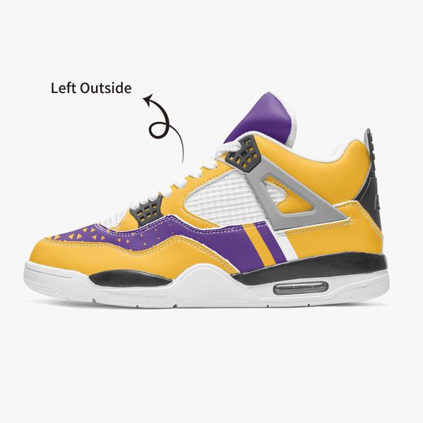

new diy custom basketball shoes mens and womens classic purple yellow triangle customized comfort trainers outdoor sports 36-46