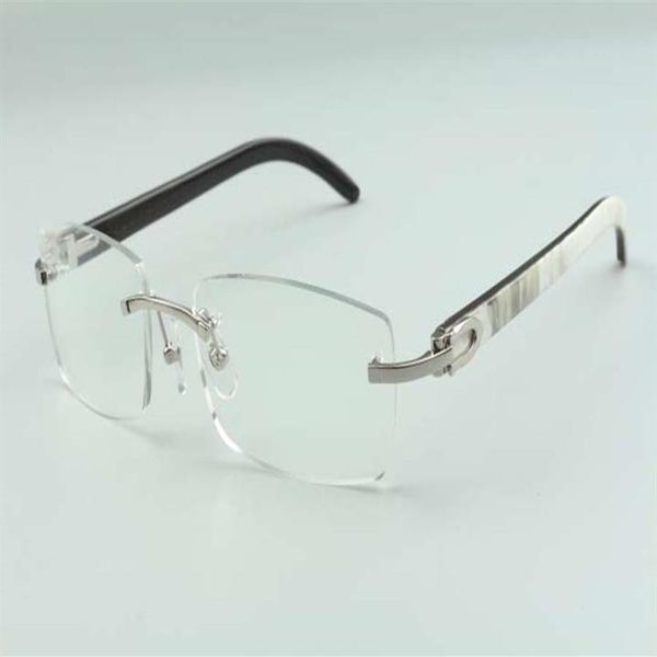 

2021 natural hybrid buffalo horns temples glasses frame 3524012 luxury designers glasses size 36 -18-135mm241o, White;black
