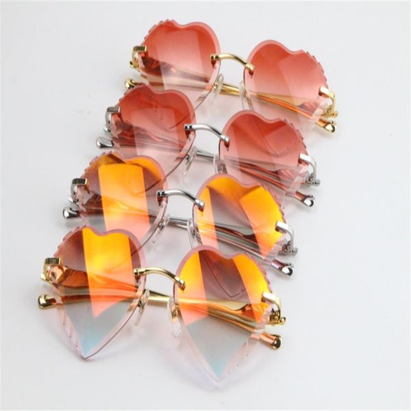

male and female metal leopard series panther 3524012 rimless sunglasses vintage fanciful eyewear slim mix elongated triangle lense2312, White;black