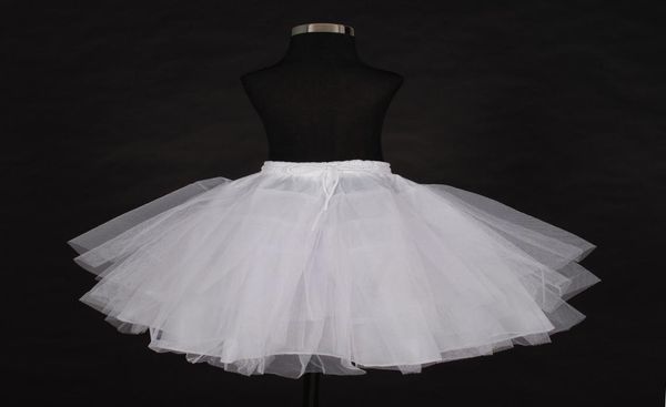 

whole in stock petticoats three layer net white flower girl dress petticoat child crinolines underskirt9752682