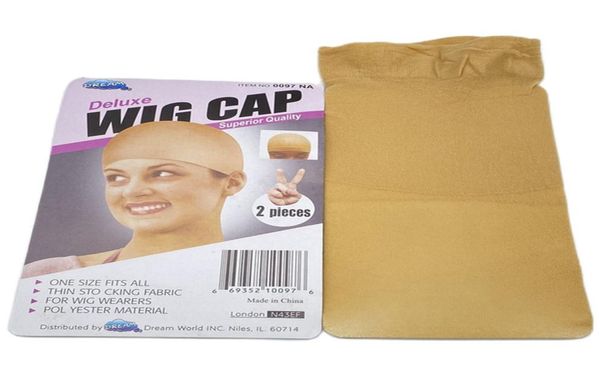 

24 pcs stretchy nylon stocking wig cap for make up or wearing wigs2281241, Black;brown