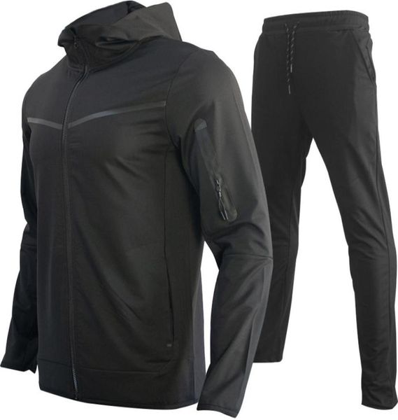 

men039s tracksuits sweatsuit fleece hoodie stretch training wear good quality coat sweatpants sport set clothing3751218, Gray