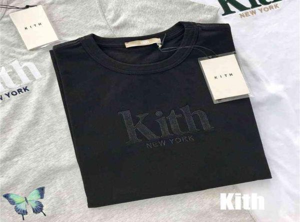 

embroidery kith tshirt oversize men women york t shirt quality casual summer tees8610733, White;black