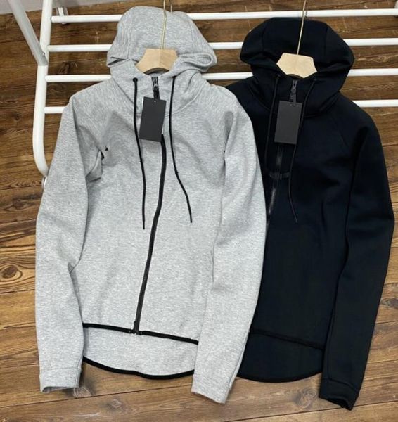 

new autumn winter large size black gray men039s hoodie sportswear tech fleece windrunner fashion leisure sports jacket running 1595647