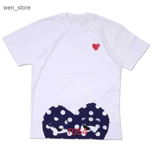 

619s on mens play t shirt designer red heart shirt commes casual women shirts des badge garcons high quanlity tshirts cotton embroidery 40ev, White;black