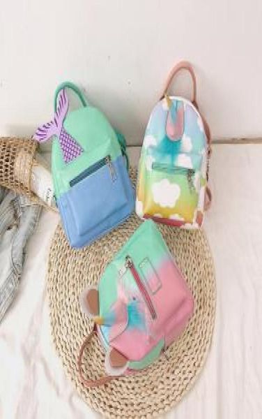 

mermaid unicorn tail backpack women pu cute teenager cartoon shoulder bag colorful mini girls travel school outdoor knapsack aaa165032452