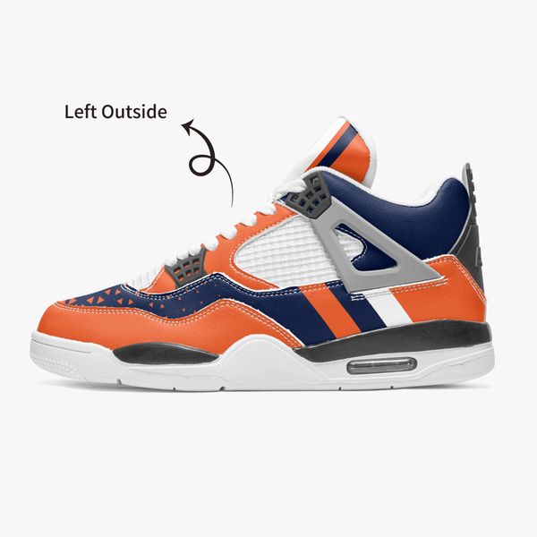

diy custom basketball shoes mens and womens classic orange blue triangle cool trainers outdoor sports 36-46