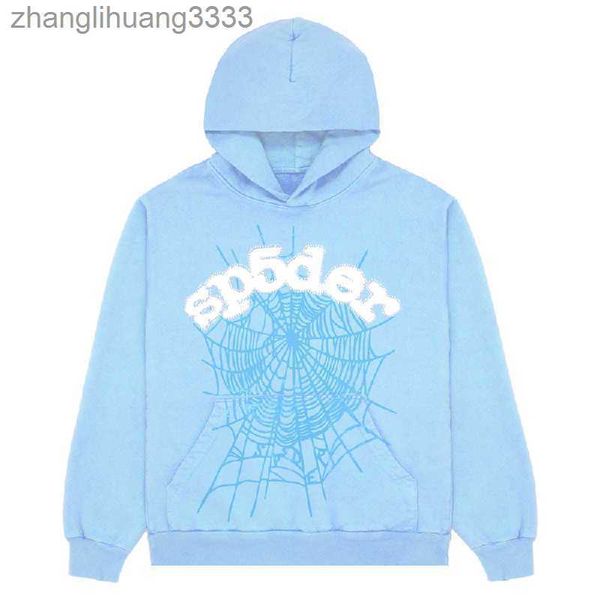 

men's hoodies sweatshirts 2023 new sky blue sp5der hoodie men women 1 hip hop young thug spider hoodie world wide 555555 sweatshirts pr, Black