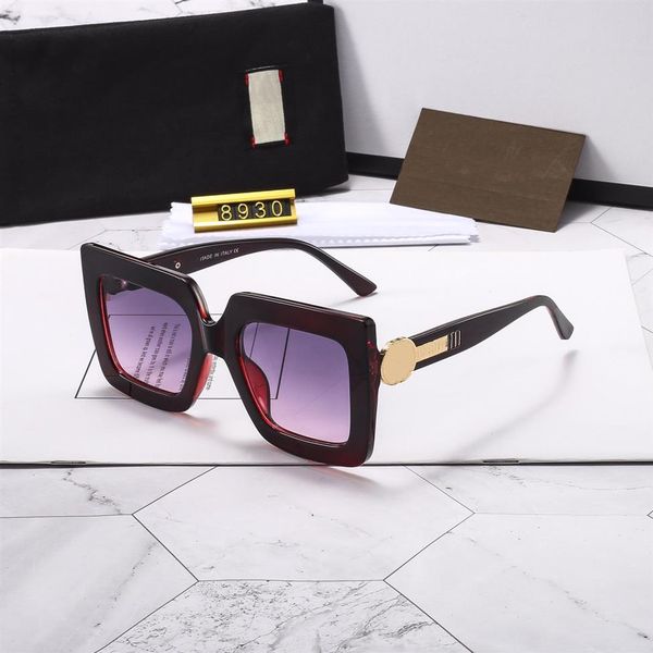 

2021 new popular women fashion sunglasses square summer style full frame uv protection 8930 sunglasses mixed color com218k, White;black
