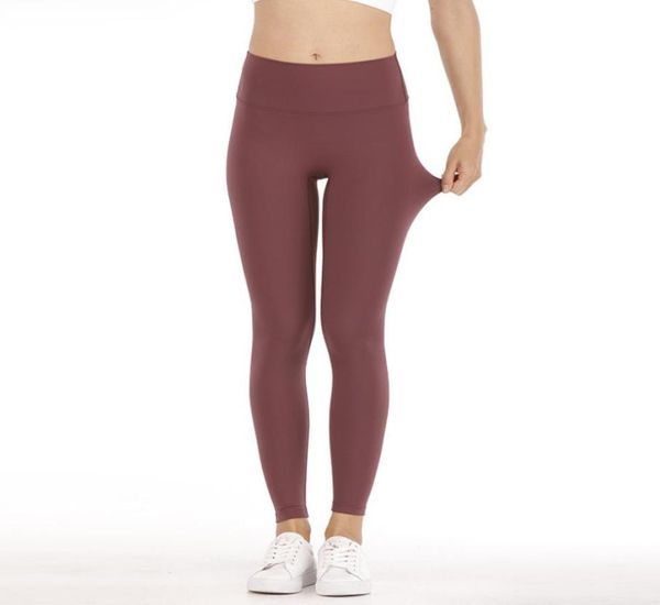 

leggings yogaworld peach hip nude fitness high waist yoga mat quick dry women running lifting tight capris3844300, Black