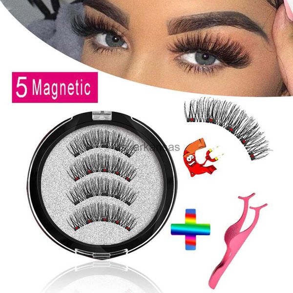 

false eyelashes mb magnetic eyelashes with 5 magnets 3d false lashes natural for mink eye lashes extension long reusable faux cils magnetiqu