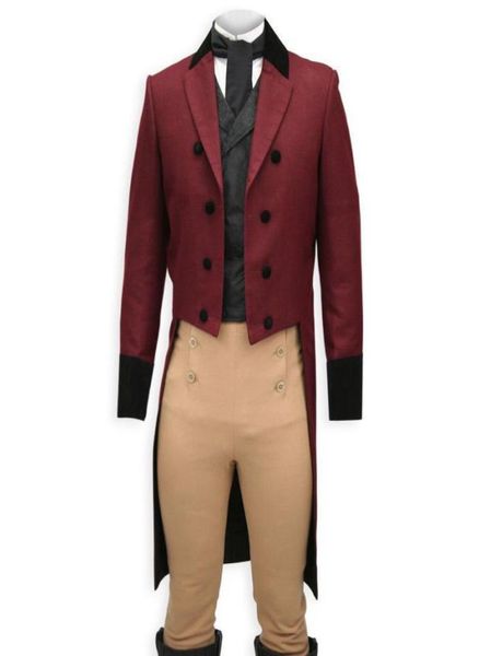 

double breasted man tail coat 2019 peaked lapel mens stage clothes 3 piece jacket pants waistcoat vest custom male suit2575058, Black;gray