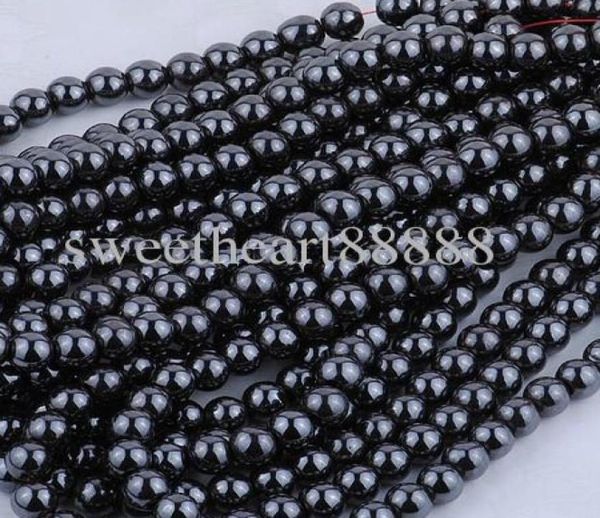 

mic new 8mm 200pc black natural jet hematite gemstone round ball loose finding beads jewelry diy2262560