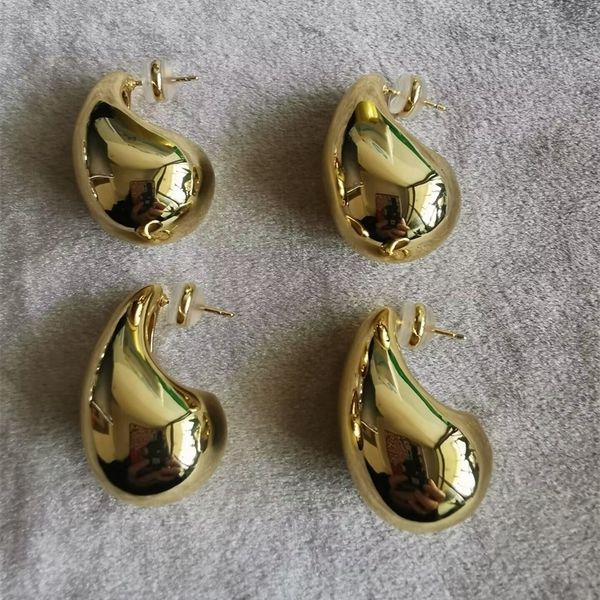 

stud brass water drop half empty stud earrings women jewelry punk party t show gown runway trendy korean japan israel style ins 230816, Golden;silver