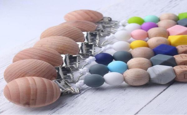 

baby pacifier clip silicone wood pacifier chains safe teething chain eco friendly baby teether antidrop pacifier holder 7 design8738806