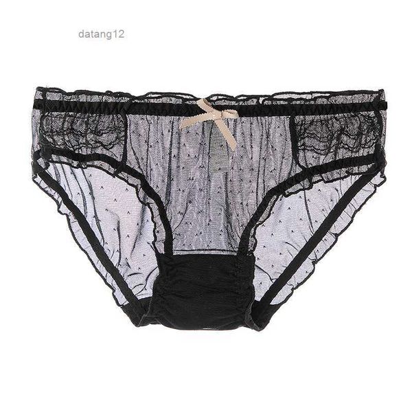 

3pcs gauze lace panties transparent candy colors panty thong cotton briefs underwear knickers bikini thin comfort no trace erotic lingerie f, Black;pink