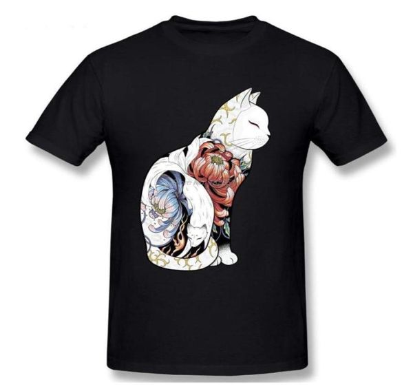 

men039s tshirts kitsune cat tattoo t shirt casual men women tee tshirt short sleeve cotton tshirt harajuku streetwear7795713, White;black