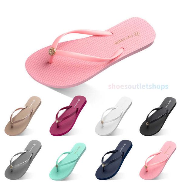 

shoes discount flip fashion slippers women flops triple white black green orange pink red womens summer outdoor beach slide sneaker6 s