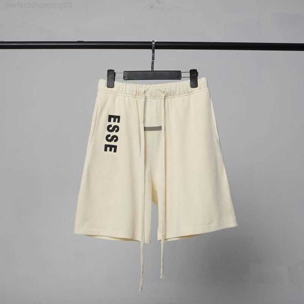 

2023 reflective high street shorts men's casual sports pant loose oversize style drawstring short pants trend designer ess essentail sh, White;black